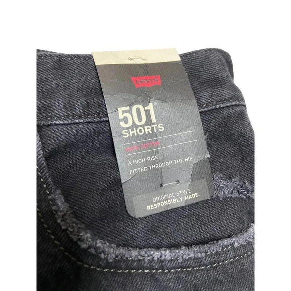 NWT Levi’s 501 Original Black Jean Short-sz 29 - Picture 6 of 11
